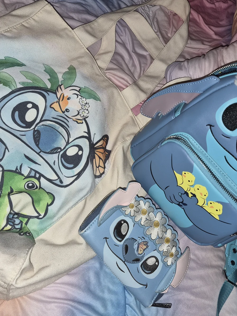 Loungefly Easter Stitch  Backpack and Wallet Set